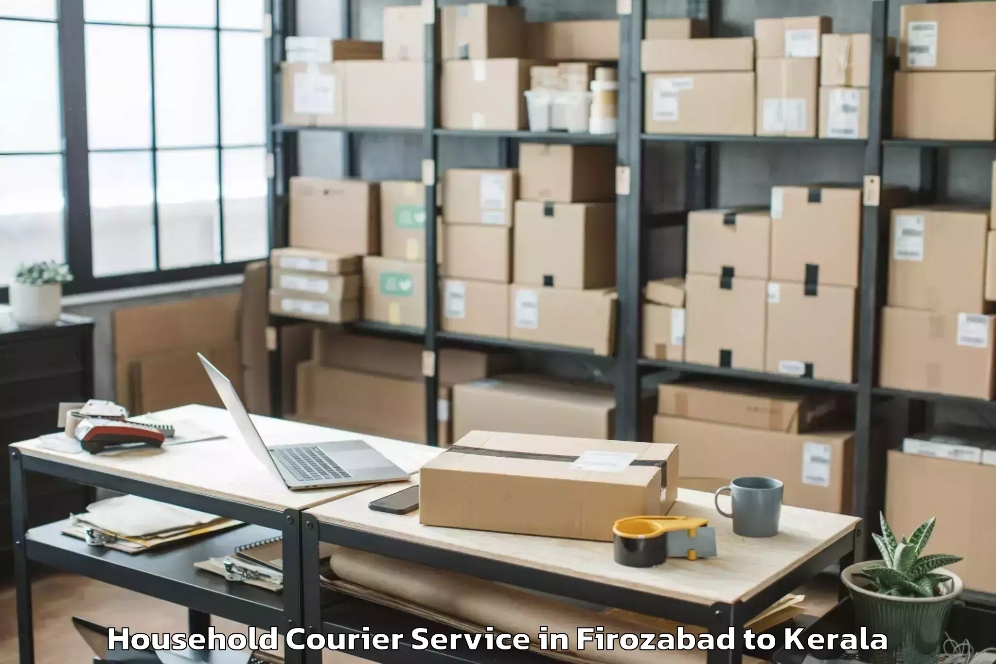 Reliable Firozabad to Piravam Household Courier